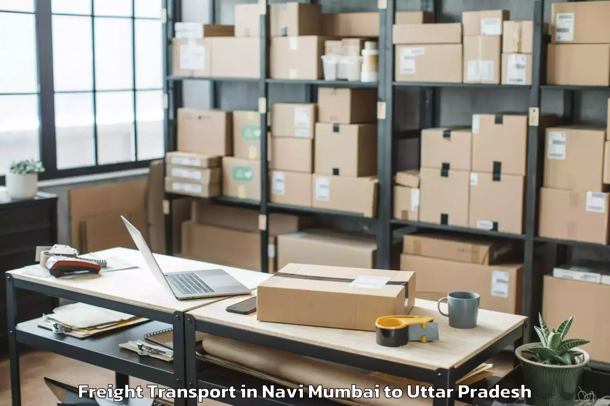 Top Navi Mumbai to Kaimganj Freight Transport Available